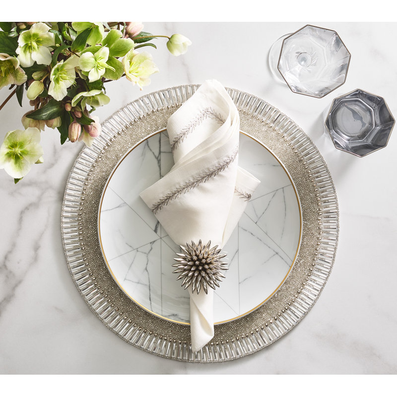 Bevel Placemat, Silver/Crystal