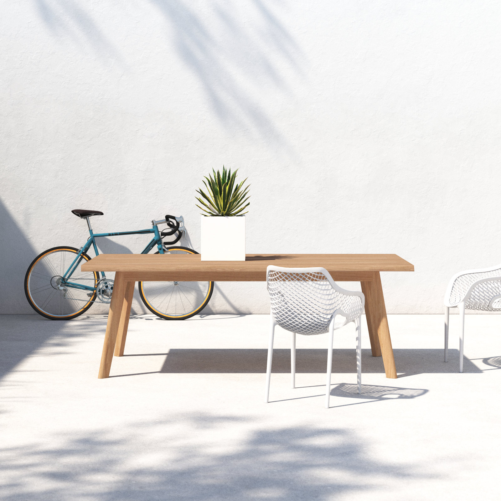 Ulla 86'' Teak Outdoor Dining Table