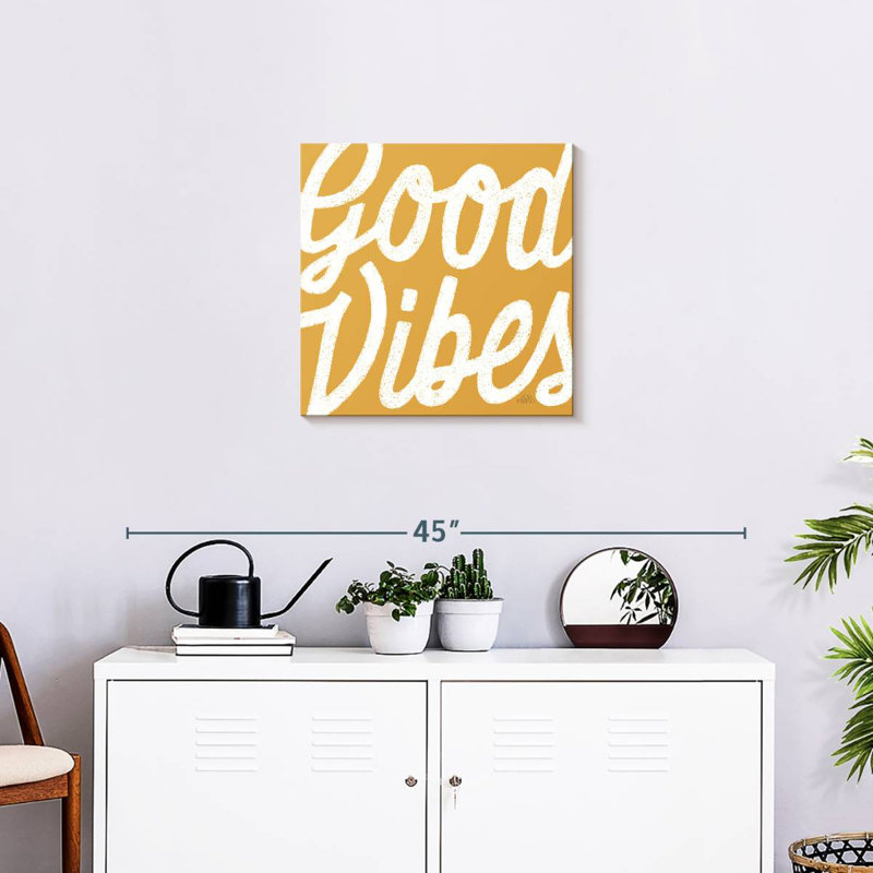 Tergel Good Vibes - jaune, H 20 po x l 20 po