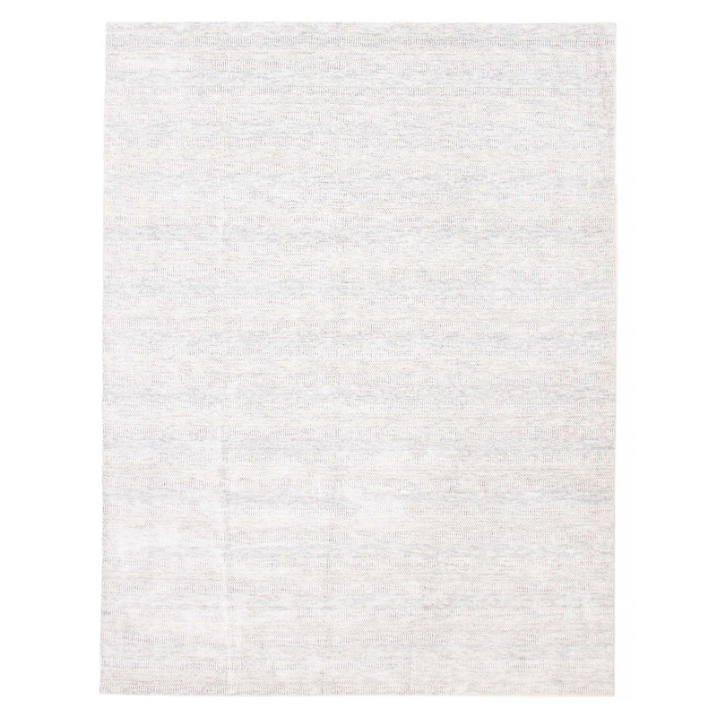 Tapis gris nouvel âge en laine 9 pi 1 po x 12 pi 1 po Xai