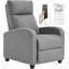 Fauteuil inclinable moderne pour le salon avec mécanisme de poussée, soutien lombaire et fonction de massage - Conception à oreilles ergonomique pour un confort et une détente ultimes