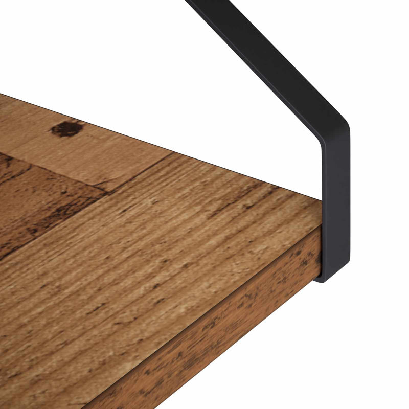 4 -Piece Steel Floating Shelf, 15.5 cm H x 30 cm L x 16 cm D