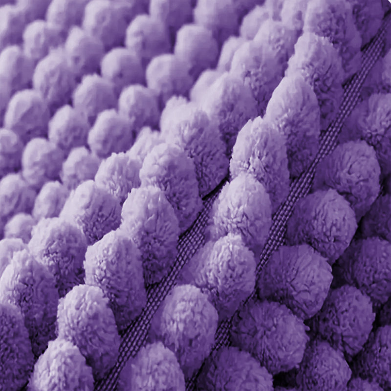 Neance Rectangle Non-Slip Bath Mat Chenille doormat , Lilac, 50cm W x 80cm L