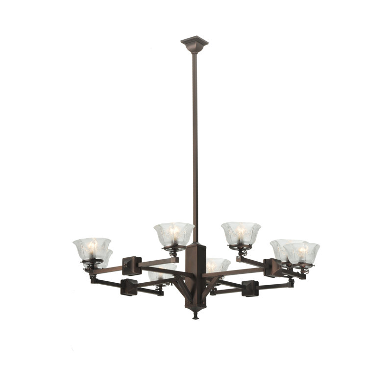 Lustre linéaire spoutnik moderne à 8 lumières Labriola