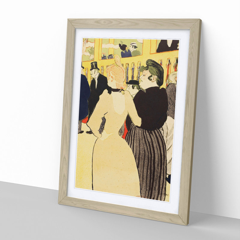 Two Women by Henri de Toulouse-Lautrec - Framed Print, 65cm H x 48cm W x 2cm D, Oak Framed