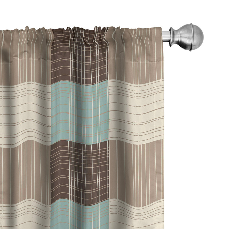 Dazza Semi Sheer Curtain Pair, 56" W x 84" L