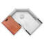 Ruvati Renato Corner Workstation Stainless Steel Undermount Kitchen Sink - RVH8410ST