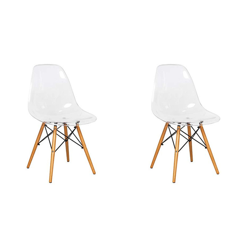 17.5'' H Side Chair, Clear
