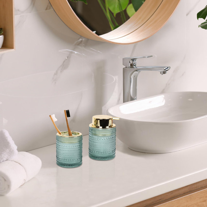 Beyunka Bathroom Accessory Set, Green