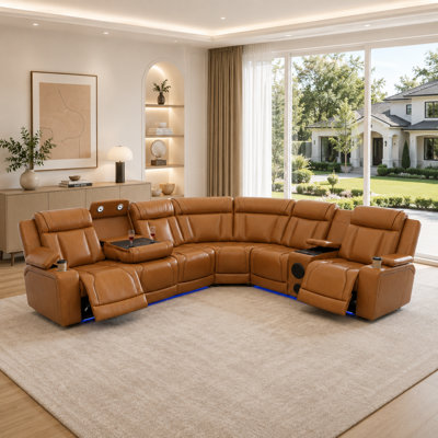 Canapé modulaire en cuir 3 pièces