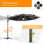 Parasol en porte-à-faux éclairé de 132 po Olufisayo-860228092