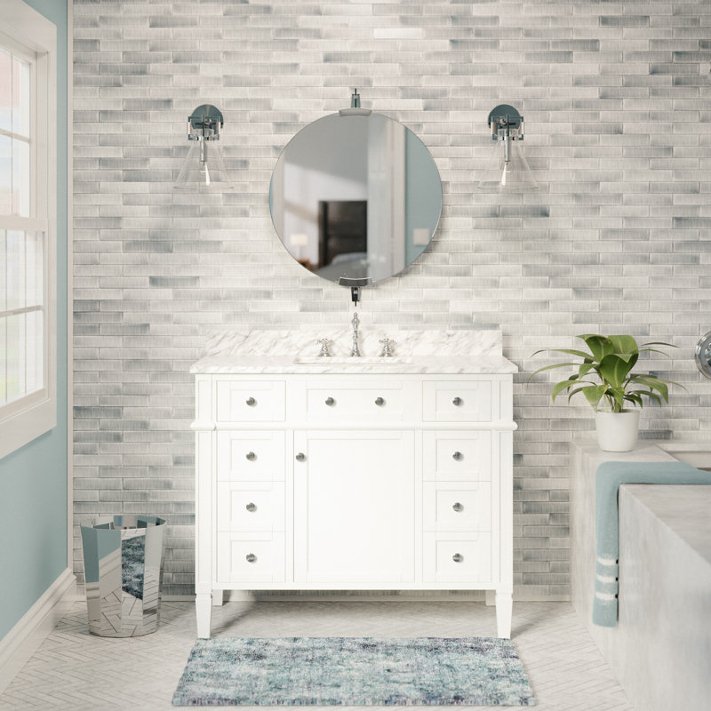 Ensemble de meuble-lavabo simple 42 po Lakeland, Blanc