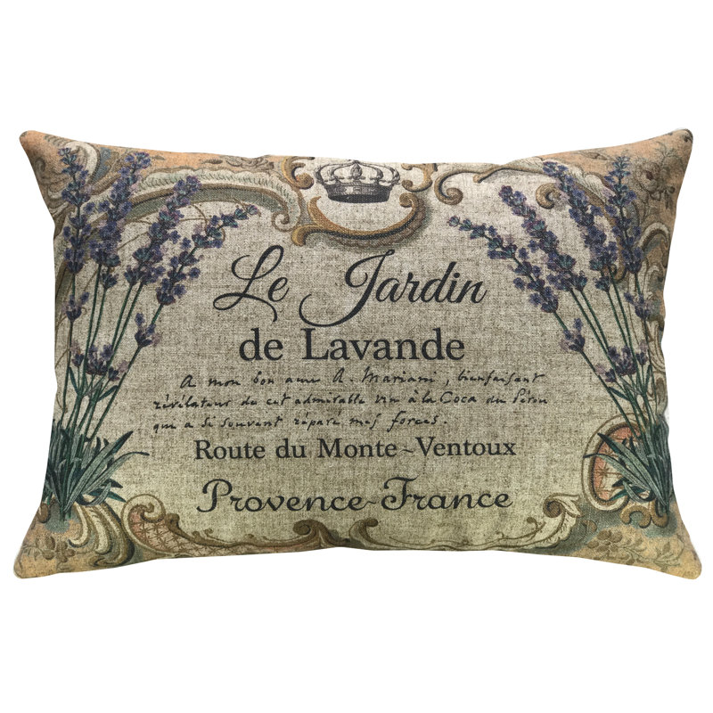 Krout Lavender Linen Throw Pillow