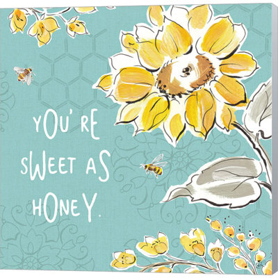 «Bee Happy III» par Daphne Brissonnet, art mural sur toile