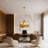 Dainte Lilly Pendant Light – Luxury Brass & Crystal Pendant Light with Adjustable Rope for Bedroom, Dining Room & Entryway