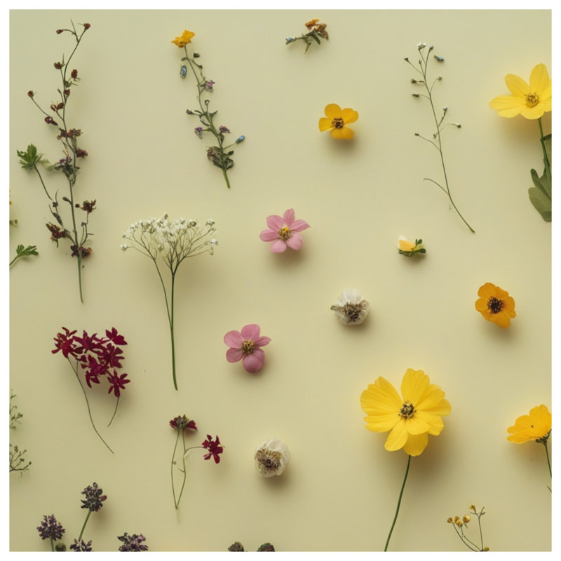 Couvertures de fleurs sauvages assorties, 50in W x 60in H