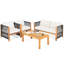 Ensemble de conversation avec canapé en bois d'acacia et coussins Kirwan-1240114004-1308273568