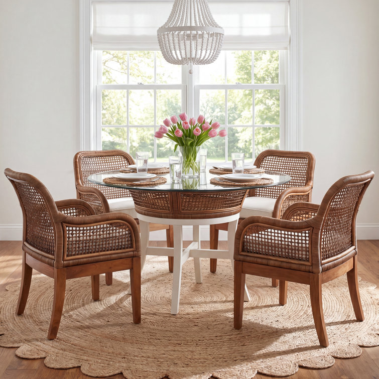 Boone Round Glass Dining Table