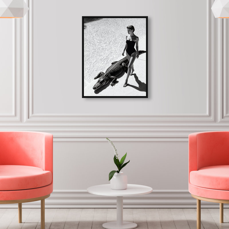 Reptilian Elegance II Print by Oliver Gal, 31"H x 25"W, Black Floater Frame