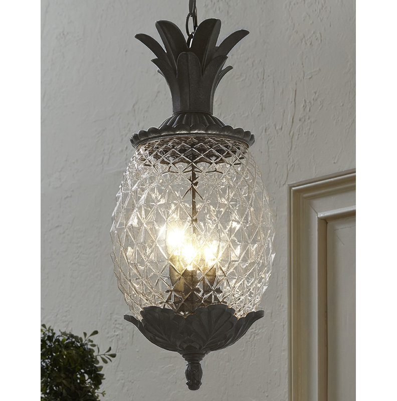 Arlesey 3 - Light Outdoor Pendant, Black Coral