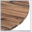 Table basse durable en bois d'acacia massif, conception ronde pour une élégance naturelle et des espaces compacts