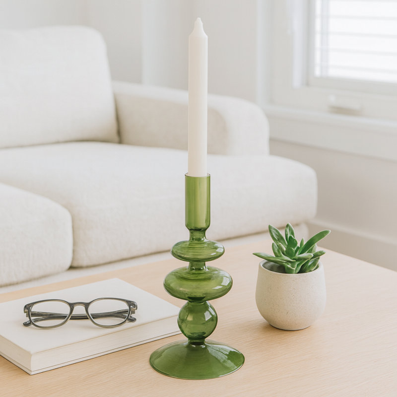 Candlestick Holder, Green