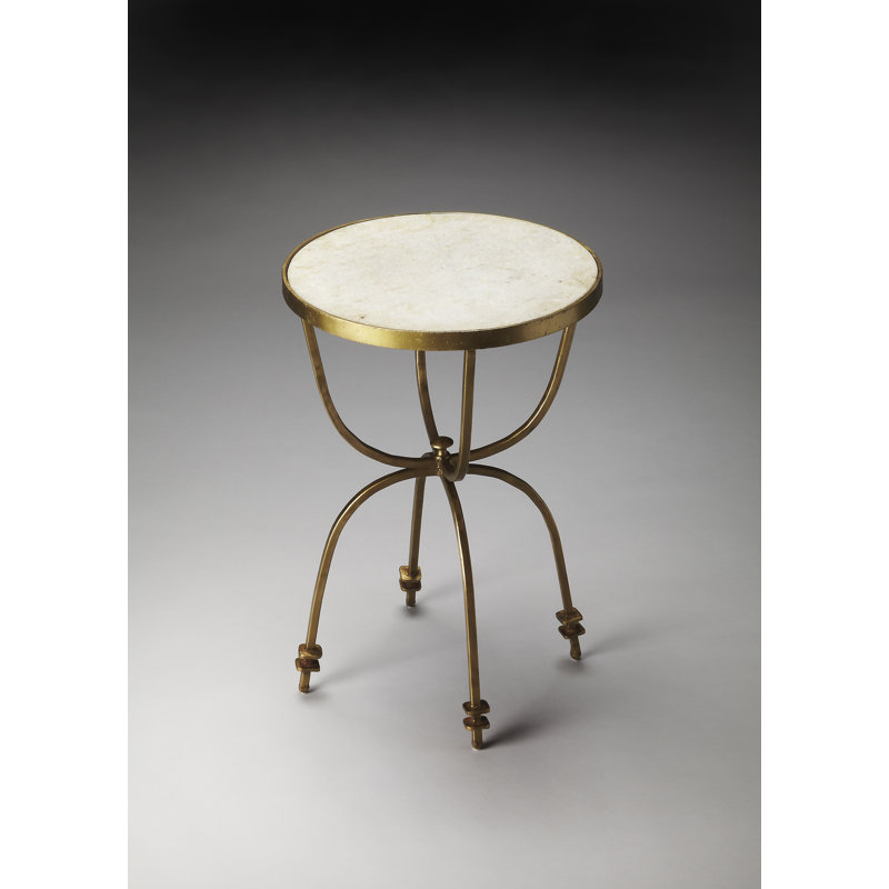 Bayonne Pedestal End Table, Metalworks