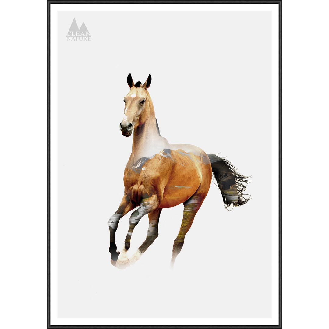 Gerahmtes Poster Horse, Grafikdruck