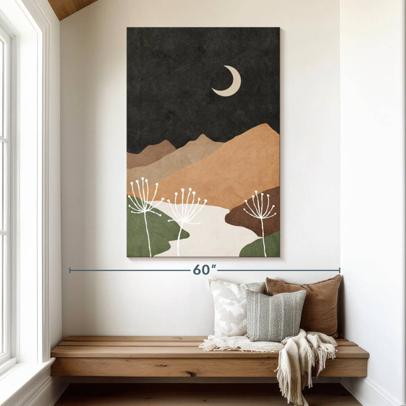 Alvord Mid-Century Mountains, 51" H x 34" W