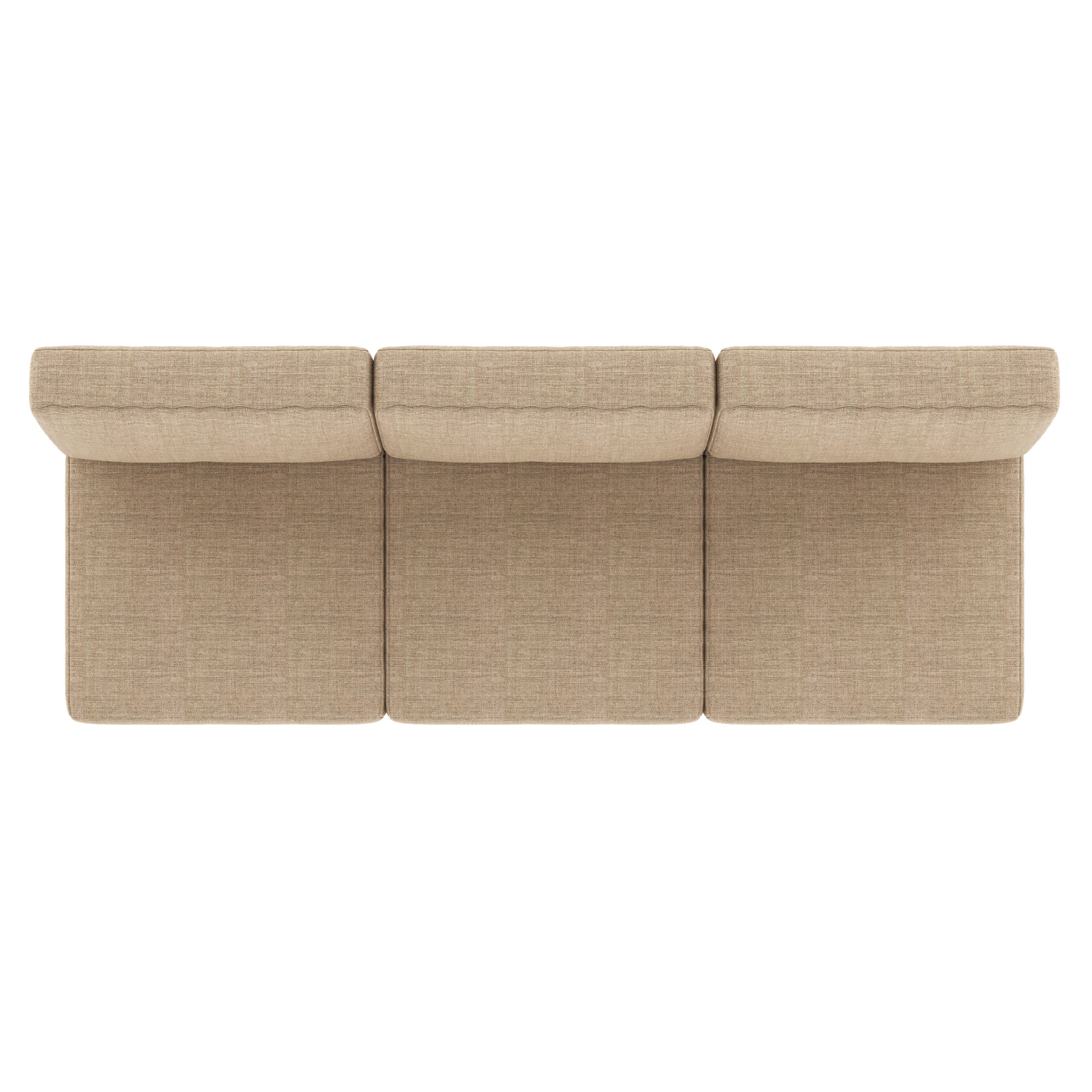 Sunbrella Outdoor Sofa Seat / Back Cushion, Cast Ash Sunbrella® Plainweave