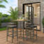 Tabouret de bar d'extérieur Vian, poly rotin, polyester-106426845-106426842-106426841