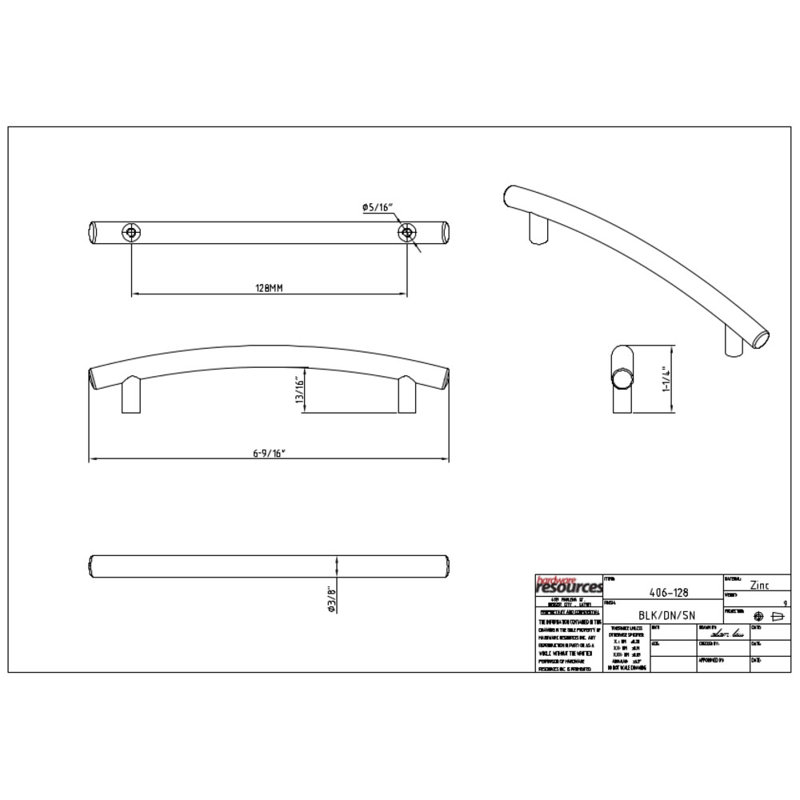 Belfast 5 1/16" Center to Center Bar Pull, Satin Nickel