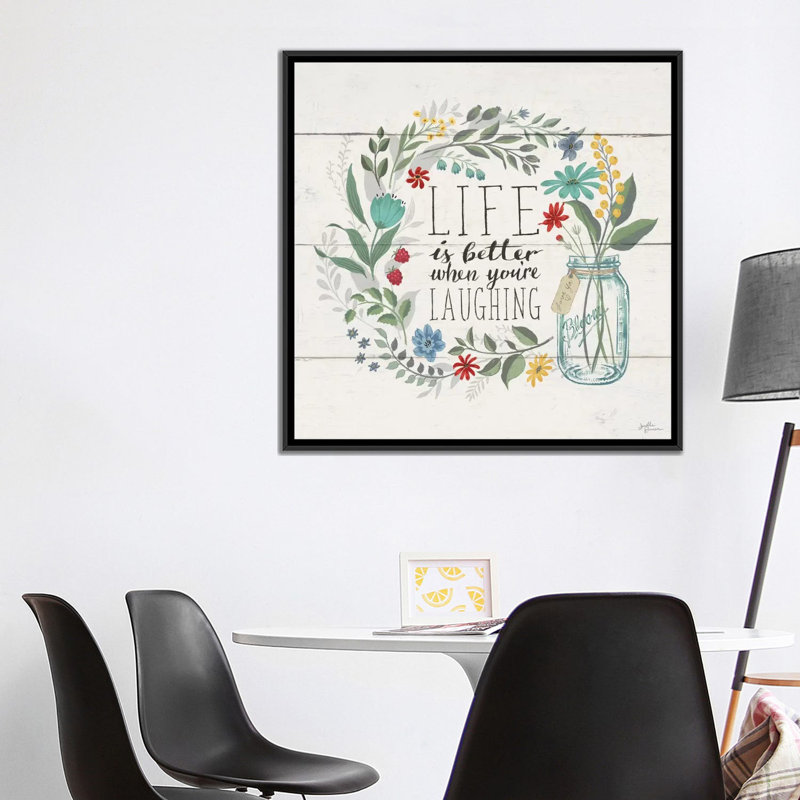 « fleuriing pensées i », impression sur toile, H 18 po x l 18 po x P 1,5 po, Toile avec cadre noir, Pas de tapis