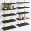 Ensemble de 10 tablettes flottantes en bois-173616017