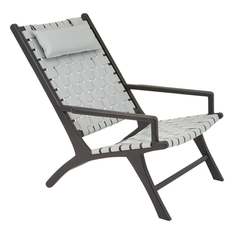 Pamella Leather Armchair, Grey