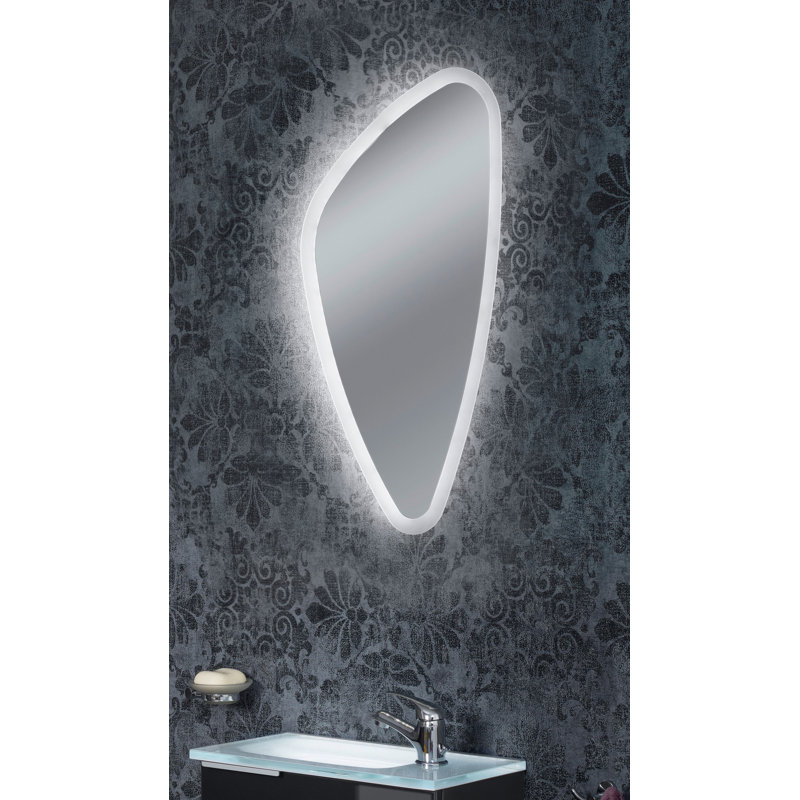 Novelty Lighted Wall Mounted Bathroom Mirror, 75cm x 40cm