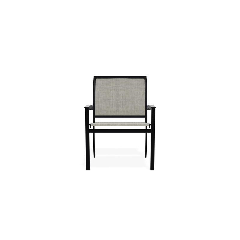 Chaise de café empilable en aluminium Bazza, Ella, Noir