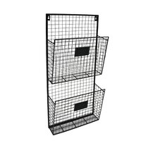 Steelside™ Eleuterio Metal Wall Organizer with Wall Baskets & Reviews