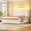 Lit de rangement en velours à oreilles avec 2 tiroirs Sturminster-46454901-47713956