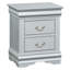 Table de chevet Platinum - 2 tiroirs, bois massif, construction compacte en bois