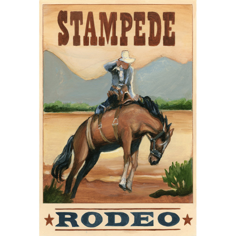 Stampede Rodeo by Ethan Harper - Wrapped Canvas Art Prints, 46cm H x 30cm W x 3.8cm D
