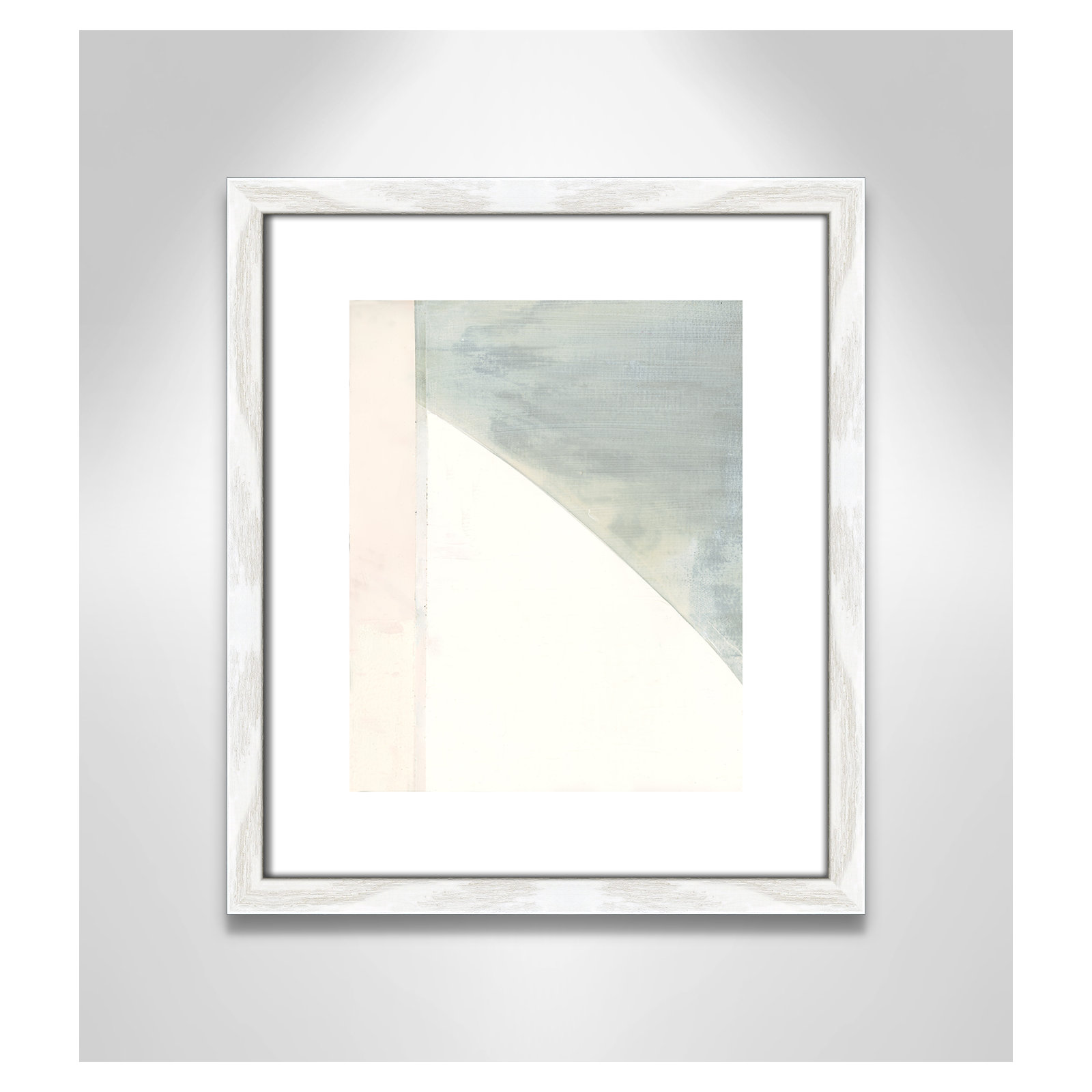 In Neutral I - Painting Print, White Wood Framed Paper, 15" H x 13" W x 0.75" D