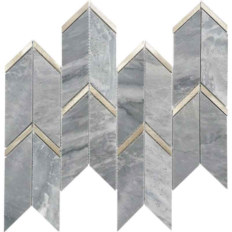 Harper 2 in. x 5 in. Cube Marble Tile, Bardiglio