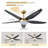 52" 5 - Blade Reversible Ceiling Fan With LED Light and Remote Control
