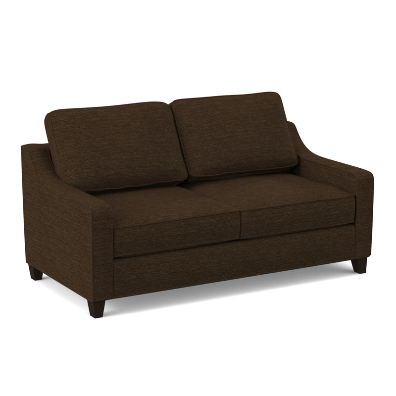 Clark 74" Square Arm Sofa with Reversible Cushions, Cafelle, Antic Chocolate