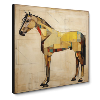 Horse Constructivism No.2 - Wrapped Canvas