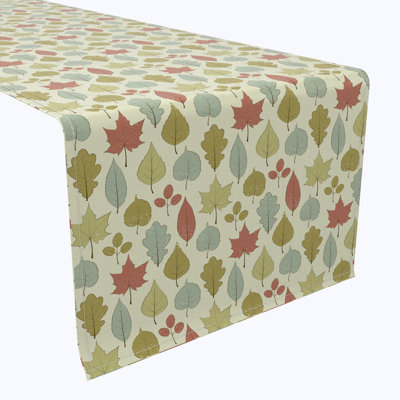 Tree Leaves Design Cotton Table Runners Floral
