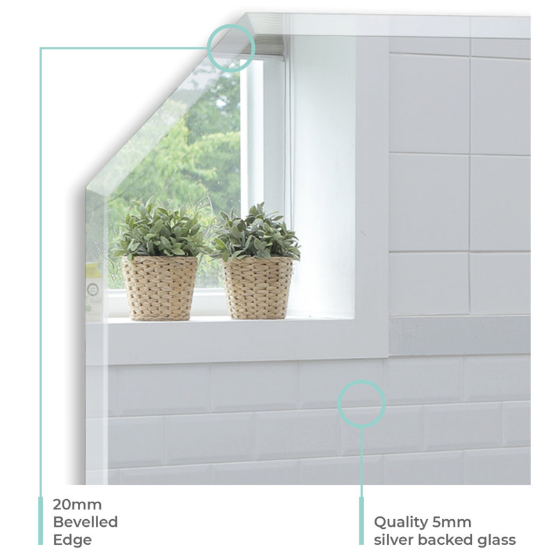 Seeber Flat Wall Mirror, 70cm x 50cm