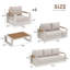 Ensemble de conversation d'extérieur 5 pièces avec chaises pivotantes-55357714-55357726-55357727