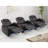 36.2" Wide Luxury Multifunctional Vegan Leather Power Reclining Home Theater Seat with Cupholder (Set of 3)